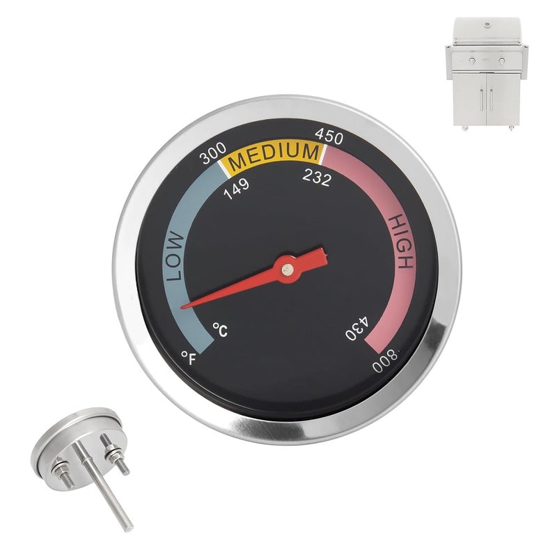 BQMAX Grill Thermometer for Coyote C-Series 28 Inch Outdoor Gas Grill, Temperature Gauge for Coyote C-Series C1C28LP-FS Coyote 2 Burner Barbecue, Grill Thermometers for Coyote Grill Parts - Image 1